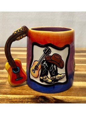 Nashville guitar mug, western, country music, music city,honkey tonk